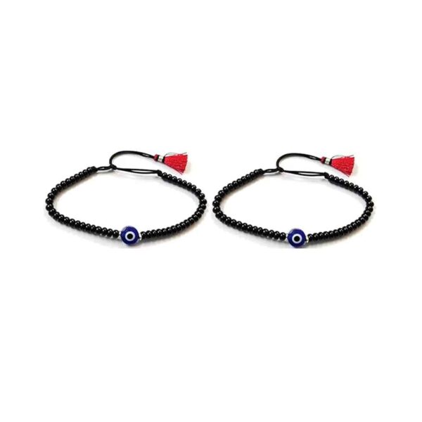 Black Thread Moti Blue Evil Eye Nazariya Bracelet For Unisex (Pack Of 1)