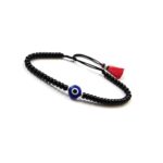 Black Thread Moti Blue Evil Eye Nazariya Bracelet For Unisex (Pack Of 1)