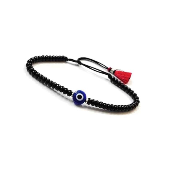 Black Thread Moti Blue Evil Eye Nazariya Bracelet For Unisex (Pack Of 1)