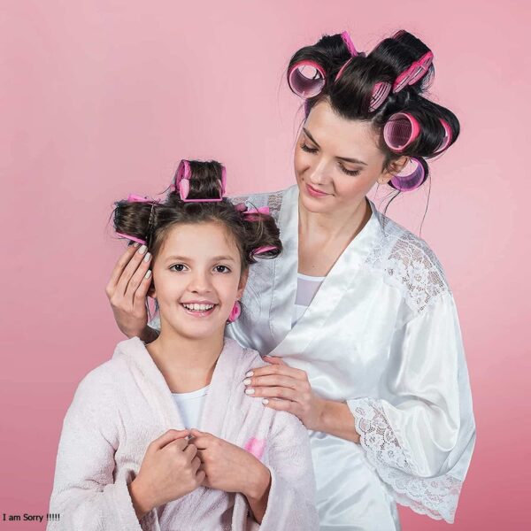 Hair Roller Set 6Pc with Steel Clip 12pc For Girls And Women