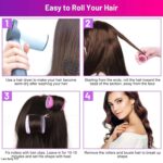 Hair Roller Set 6Pc with Steel Clip 12pc For Girls And Women