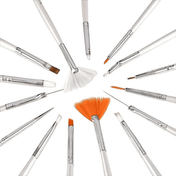 White Acrylic Nail Art Brushes