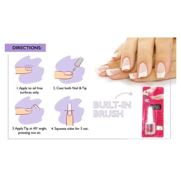 Nail Glue Artificial Nail Waterproof Nail Glue Acrylic Nails Professional Nail Art (Big Nail Glue1)