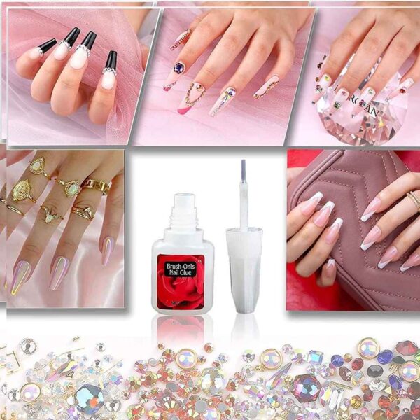 Nail Glue Artificial Nail Waterproof Nail Glue Acrylic Nails Professional Nail Art (Big Nail Glue1)
