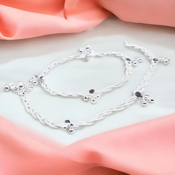 Sterling Silver-Plated Anklet