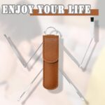 Ear Cleaner Reusable Kit with LED Flashlight Earpick Tool Box (6 Pcs ) (Brown)