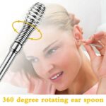 Ear Cleaner Reusable Kit with LED Flashlight Earpick Tool Box (6 Pcs ) (Brown)