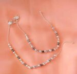 Ethnic Fancy Trendy Fashion Foot Jewellery Silver Plated White Metal Ghungroo Painjan/ Payal Leg Chain Stylish Imitation Pair Of Alloy Anklet Alloy, Crystal Anklet (Pack of 2)
