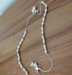 Ethnic Fancy Trendy Fashion Foot Jewellery Silver Plated White Metal Ghungroo Painjan/ Payal Leg Chain Stylish Imitation Pair Of Alloy Anklet Alloy, Crystal Anklet (Pack of 2)
