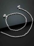 Silver Plated Jali Design Anklet Payal For Girls Women