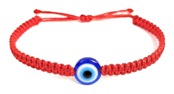 Black Red Thread With Blue Evil Eye Nazariya Bracelet For Unisex (Pack Of 2)