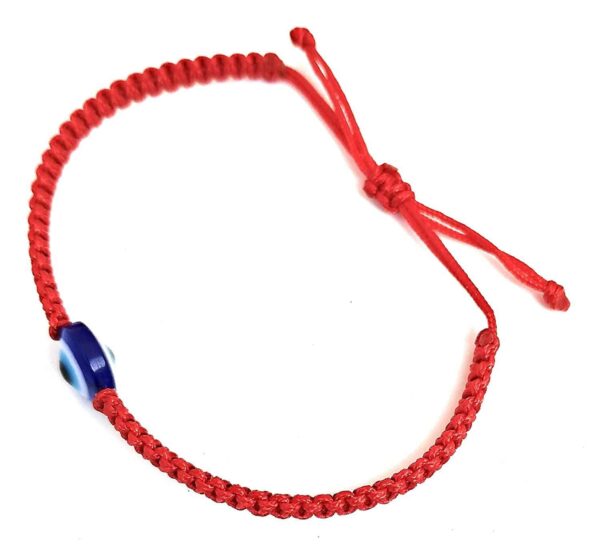Black Red Thread With Blue Evil Eye Nazariya Bracelet For Unisex (Pack Of 2)