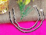 Anklet Black Stone Oxidized Steel Payal Leg Chain Anklet for Woman Alloy Anklet (1 Pair)