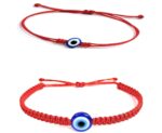 Red Thread With Blue Evil Eye Nazariya Bracelet For Unisex (Pack Of 2)